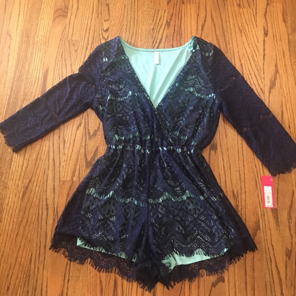 Blue Lace Romper from Xhilaration size S